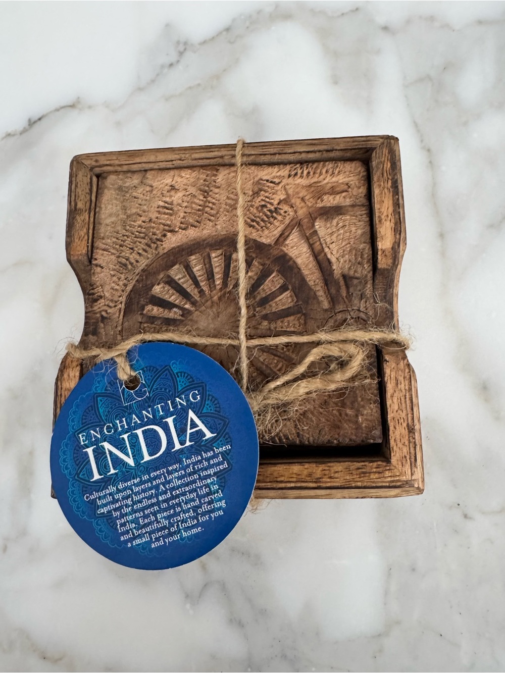 Brand Kenton Grey
ENCHANTING INDIA 
Wooden Carved Coasters